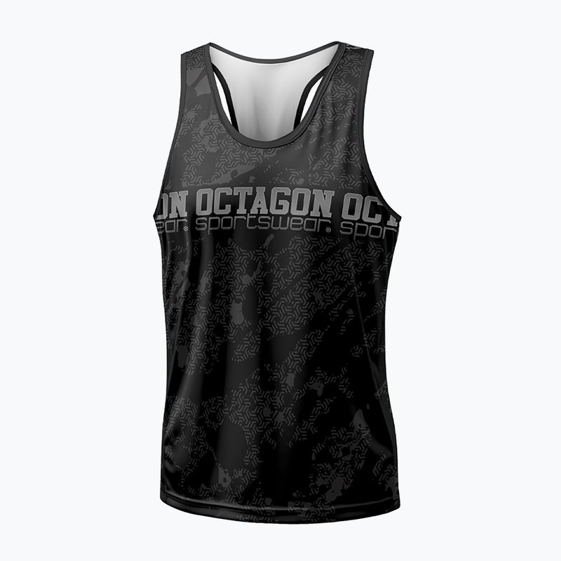 Octagon Geo Grunge черен мъжки потник