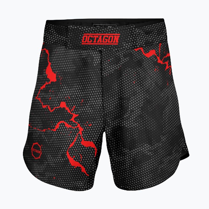 Мъжки тренировъчни шорти Octagon Marble Camo MMA camo червени