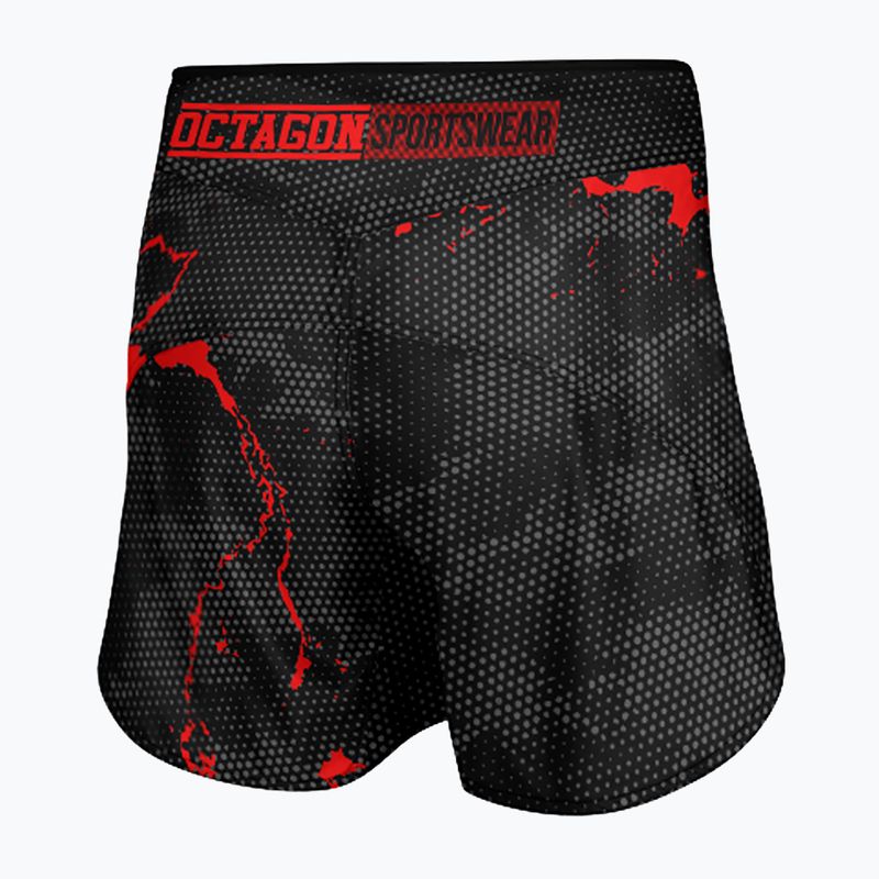 Мъжки тренировъчни шорти Octagon Marble Camo MMA camo червени 2