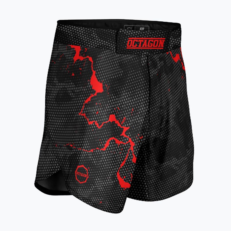 Мъжки тренировъчни шорти Octagon Marble Camo MMA camo червени 3
