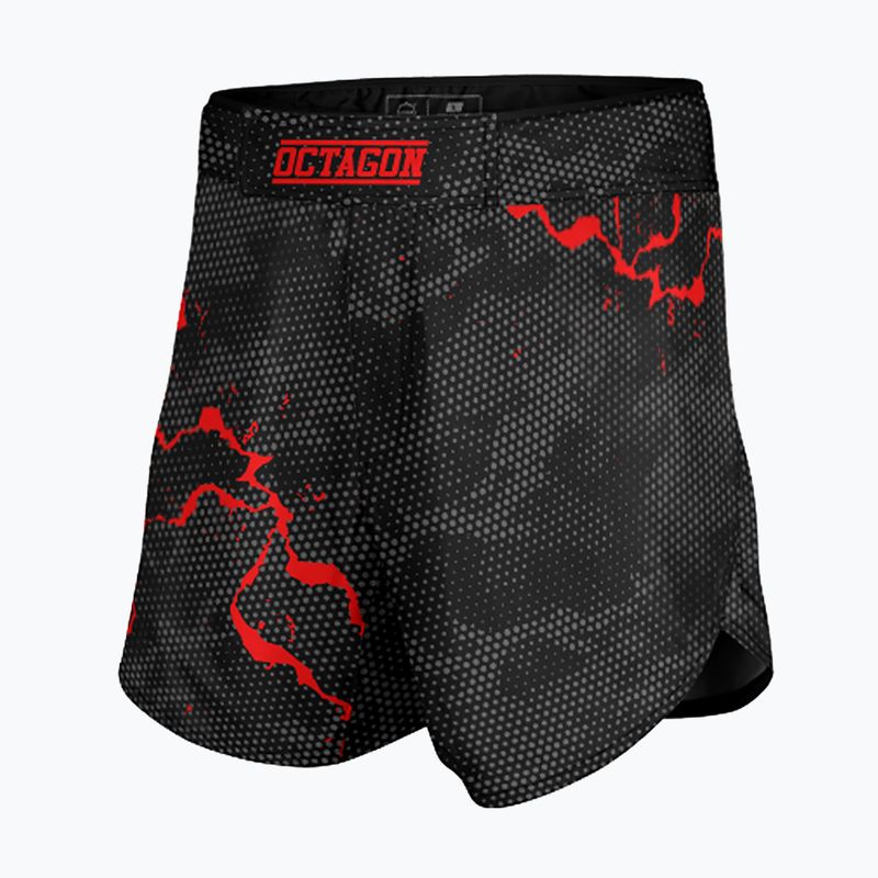 Мъжки тренировъчни шорти Octagon Marble Camo MMA camo червени 4