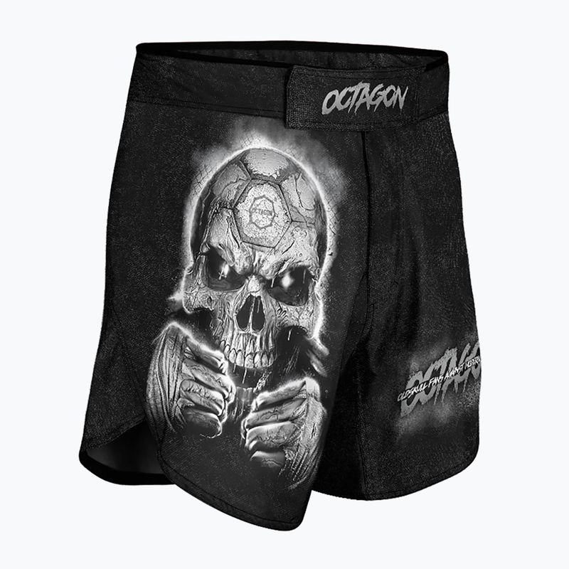 Мъжки ММА тренировъчни шорти Octagon Oldskull Fans черни/многоцветни 3