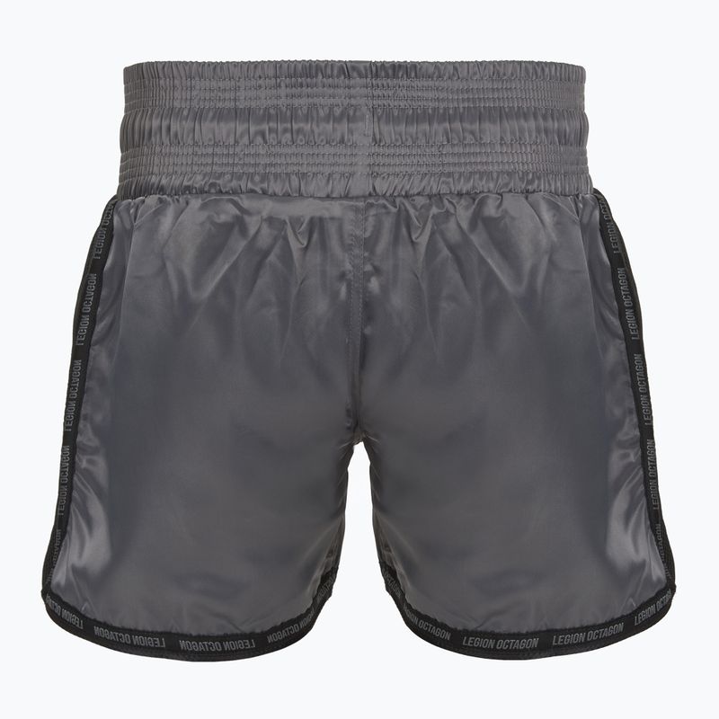 Шорти за тренировка Octagon Kickboxing/Muay Thai Legion Future Premium black/grey 2