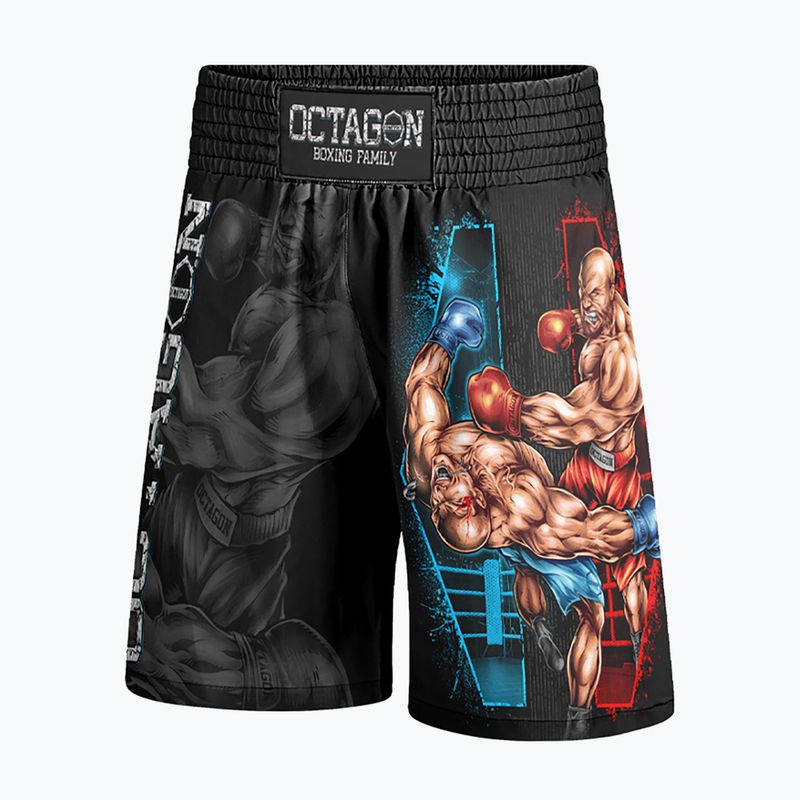 Мъжки боксови шорти Octagon Boxing Family черни/многоцветни