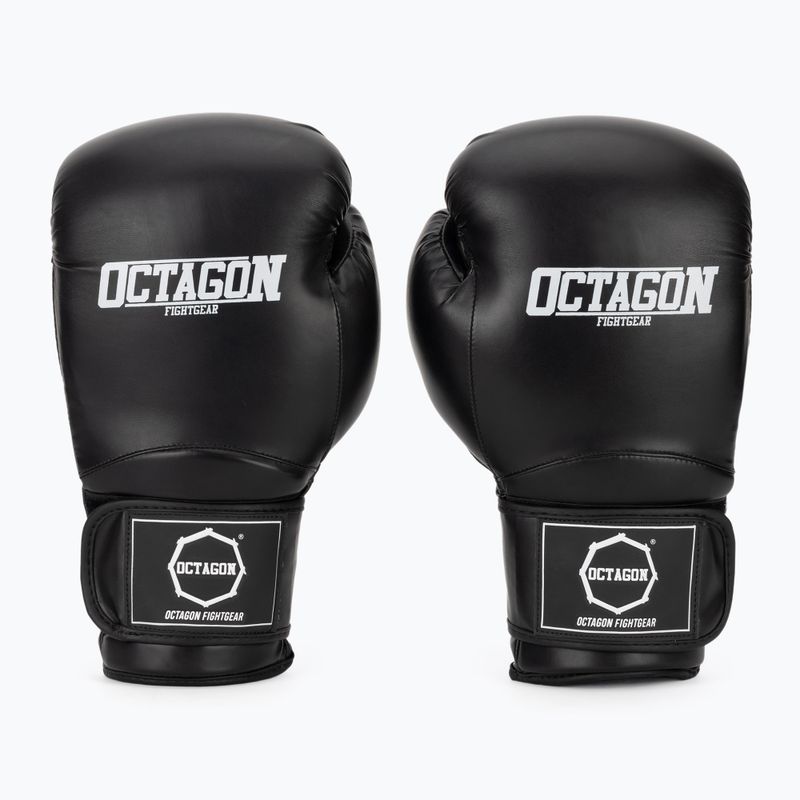 Боксови ръкавици Octagon Matt black 2