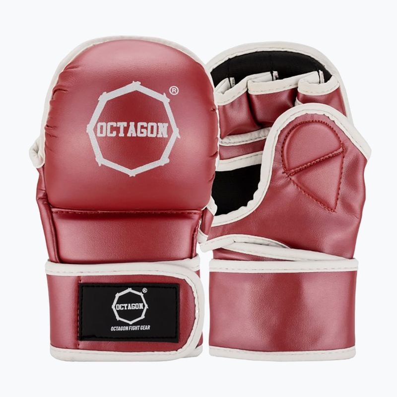 Червени граплинг ръкавици Octagon Metallic MMA