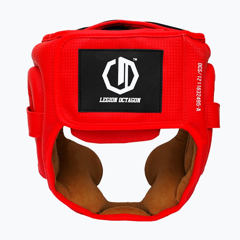 Боксьорска каска Octagon Legion Kevlar red 2