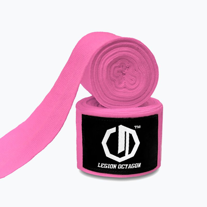 Боксьорски бандажи Octagon Legion Standard 400 cm pink 2
