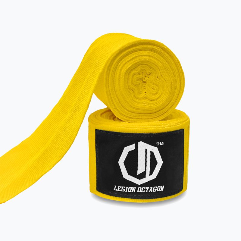 Боксьорски бандажи Octagon Legion Standard 400 cm yellow 2