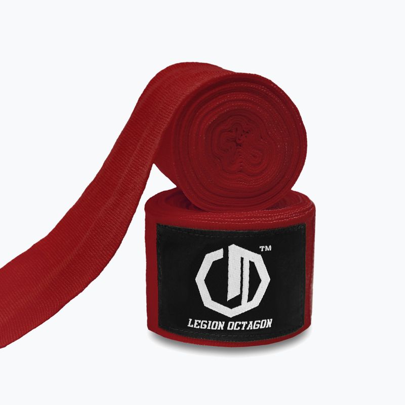 Боксьорски бандажи Octagon Legion Standard 500 cm burgundy 2