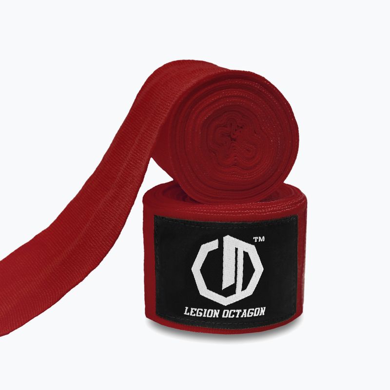Боксьорски бандажи Octagon Legion Standard 300 cm burgundy 2