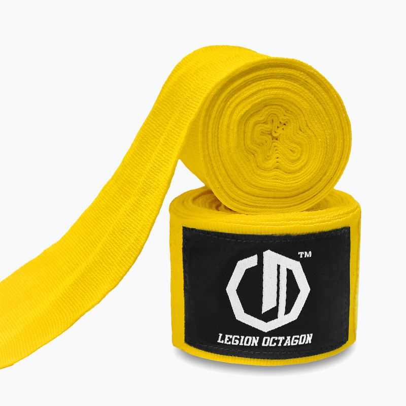 Боксьорски бандажи Octagon Legion Standard 300 cm yellow 2
