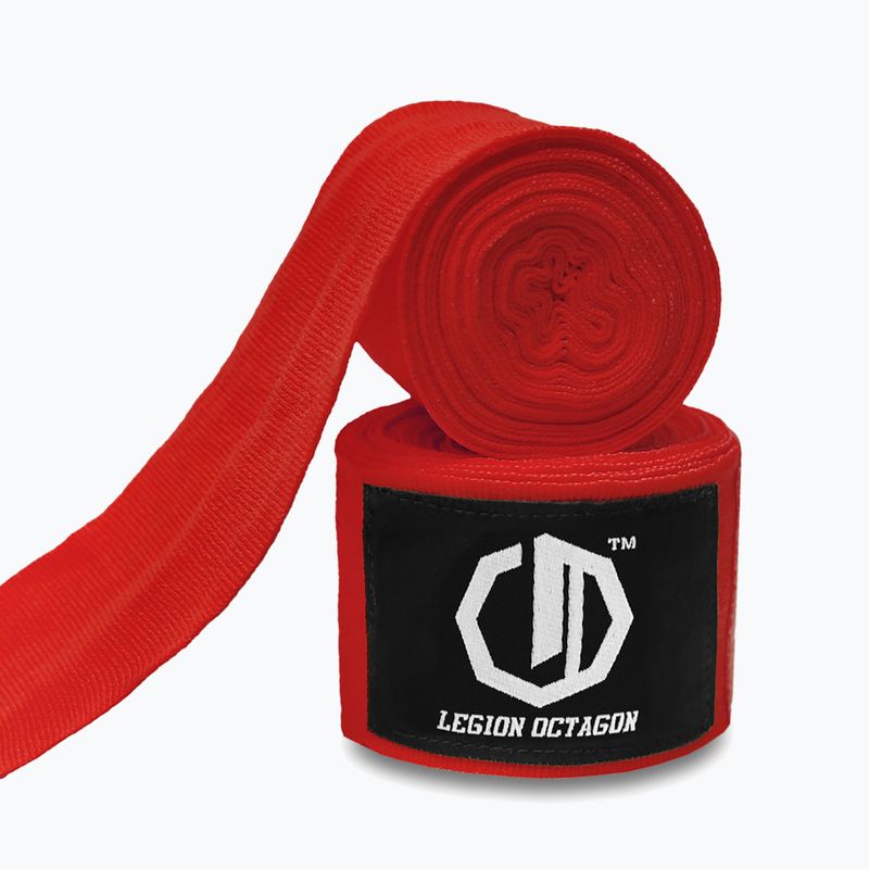 Боксьорски бандажи Octagon Legion Standard 500 cm red 2