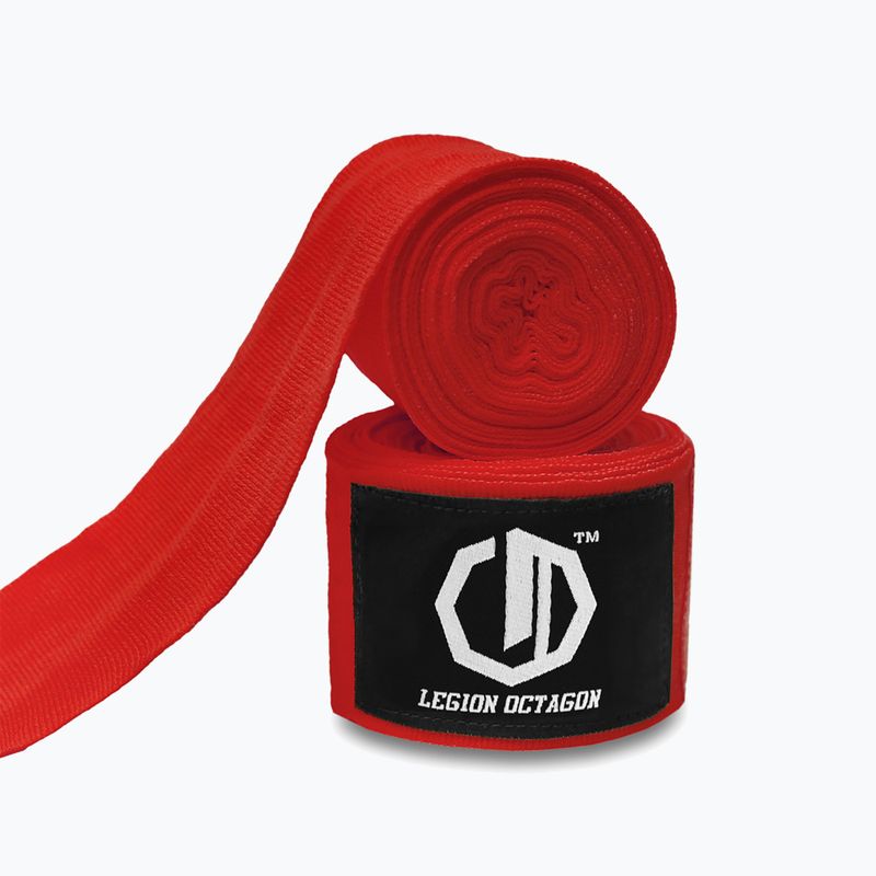 Боксьорски бандажи Octagon Legion Standard 300 cm red 2