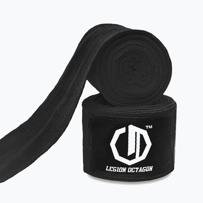 Боксьорски бандажи Octagon Legion Standard 500 cm black/white 2