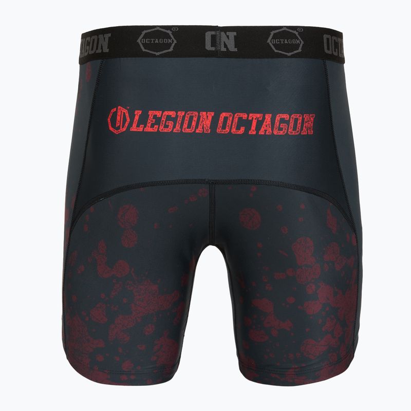 Мъжки тренировъчни шорти Octagon Legion Grunge черно/червено 2