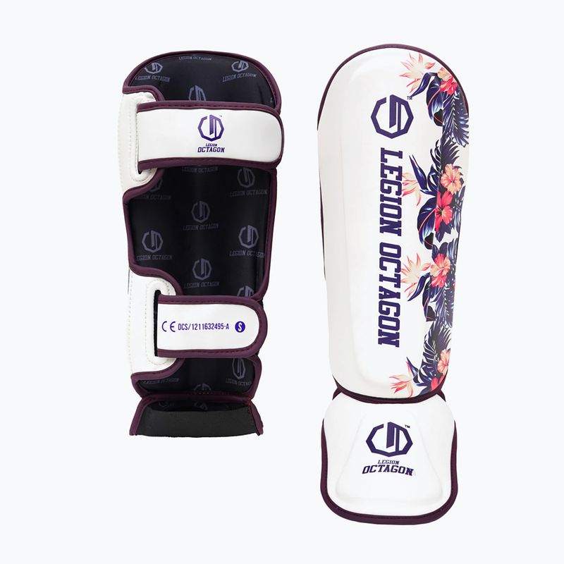 Протектори за пищял Octagon Legion Flower white/purple 2