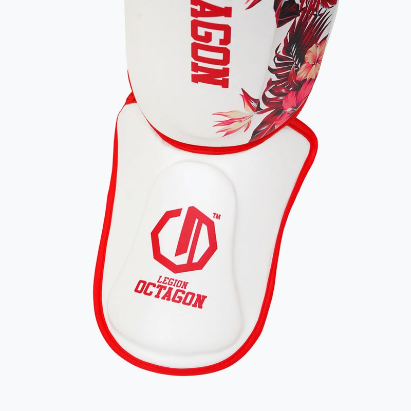 Протектори за пищял Octagon Legion Flower white/red 3