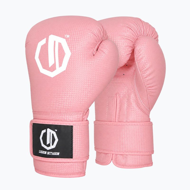 Дамски боксова ръкавици Octagon Legion Kevlar powder pink 2