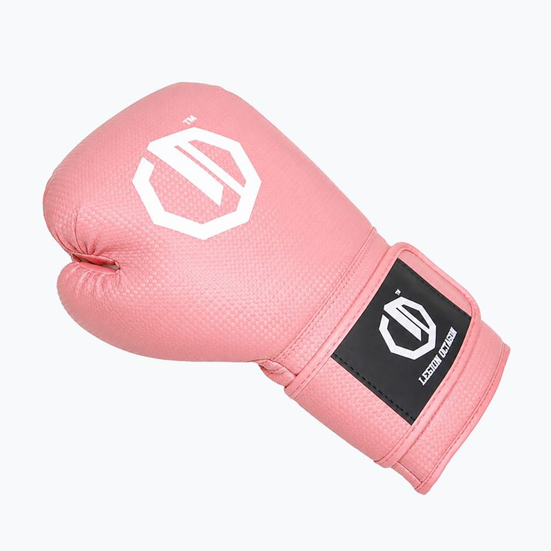 Дамски боксова ръкавици Octagon Legion Kevlar powder pink 3
