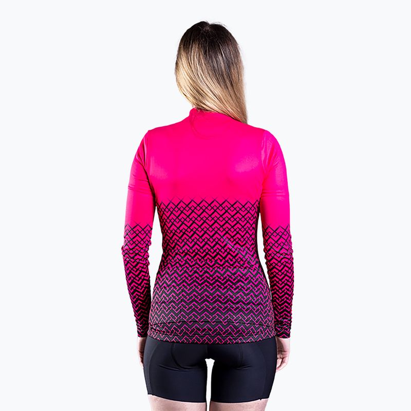 Дамски суитшърт за колоездене Quest Limone magenta 2