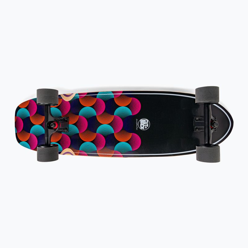 Surfskate скейтборд Cutback Big Wave 34" черен и цветен CUT-SUR-BWA