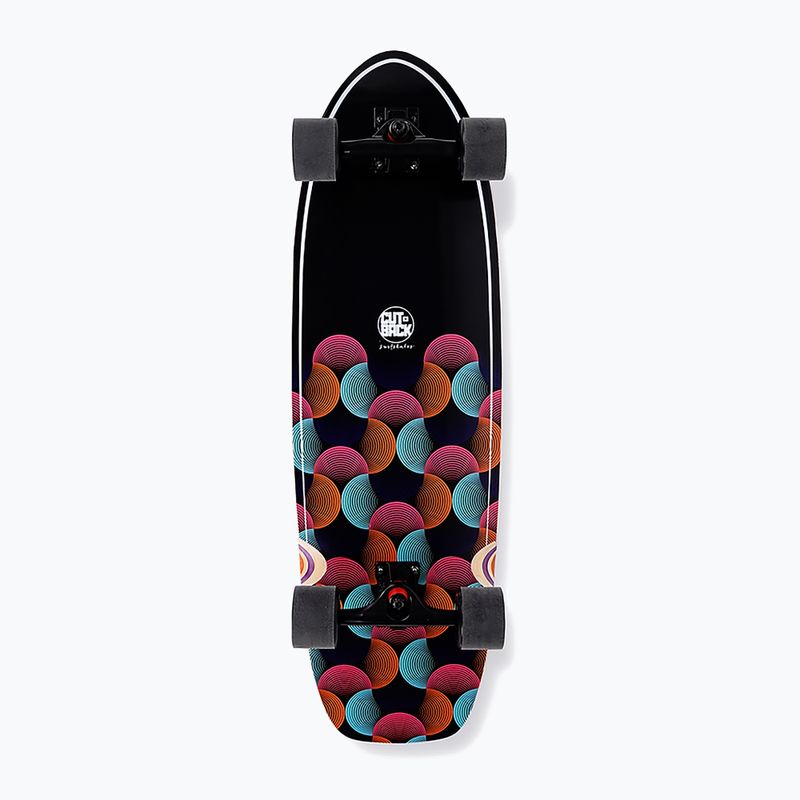Surfskate скейтборд Cutback Big Wave 34" черен и цветен CUT-SUR-BWA 7