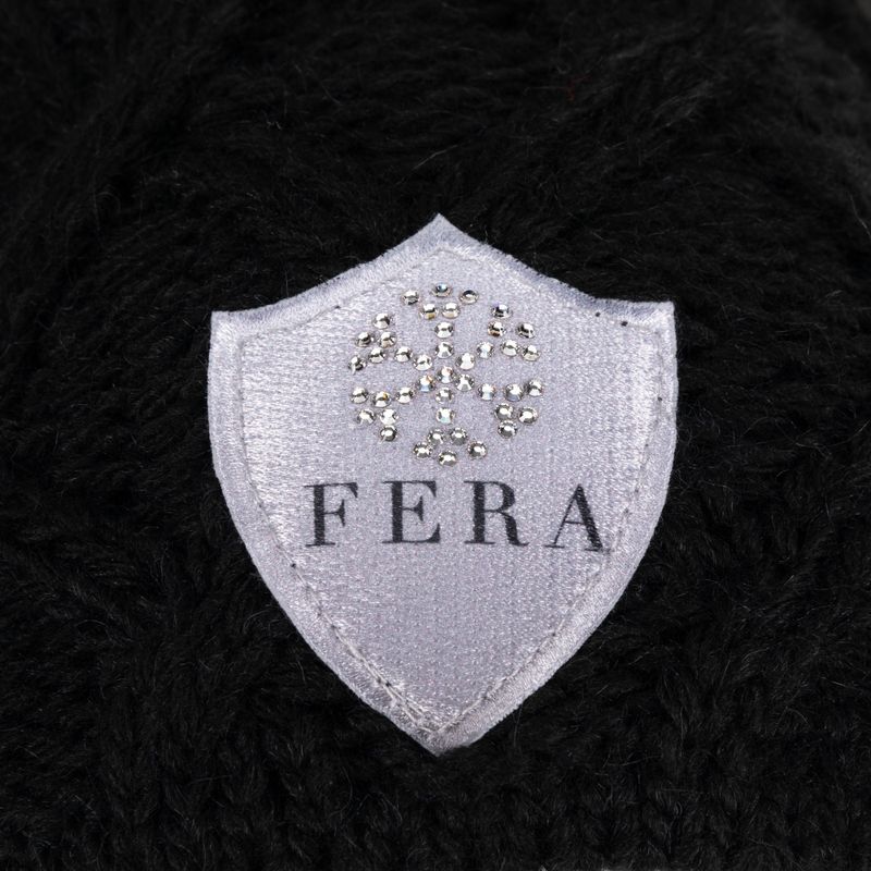 Дамска зимна шапка Fera Swarovski Snowflake black 5.8.sn. 3
