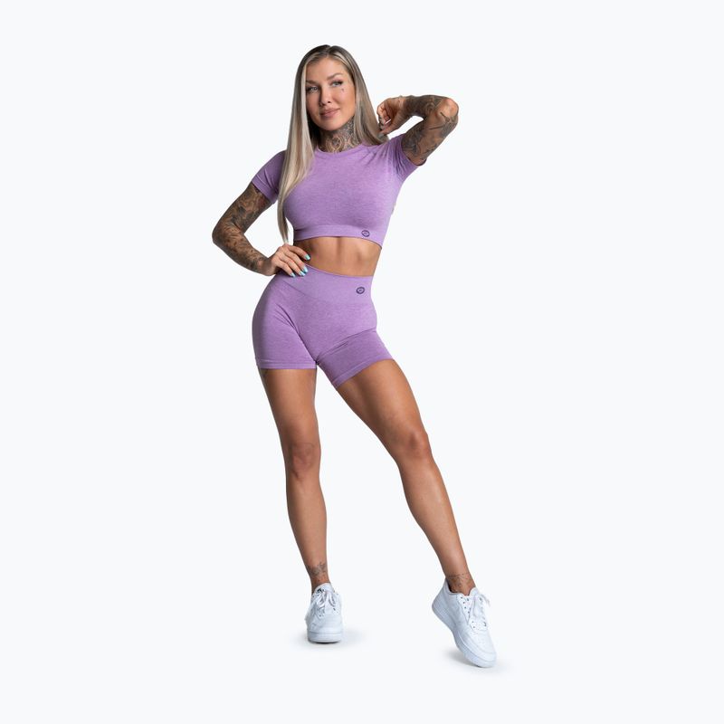 Дамска тренировъчна тениска Gym Glamour Seamless Rashguard lilac 2