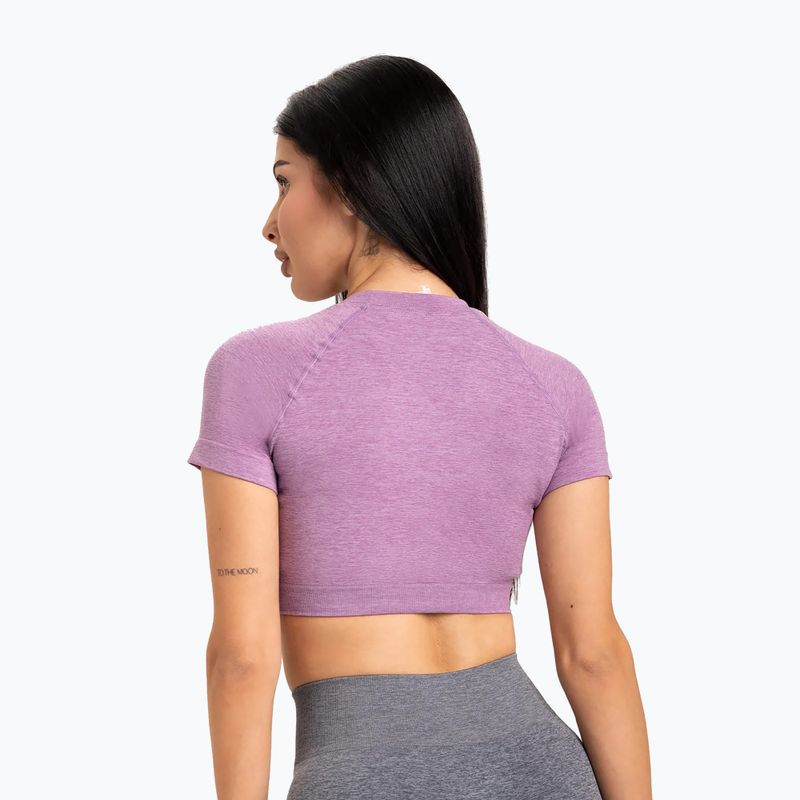 Дамска тренировъчна тениска Gym Glamour Seamless Rashguard lilac 2