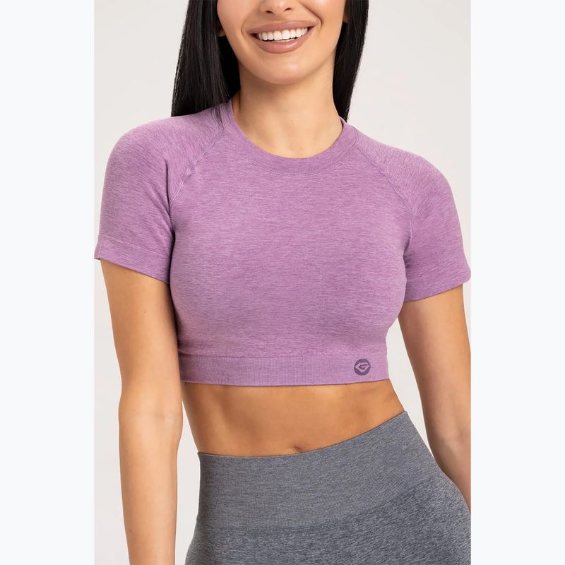 Дамска тренировъчна тениска Gym Glamour Seamless Rashguard lilac 3