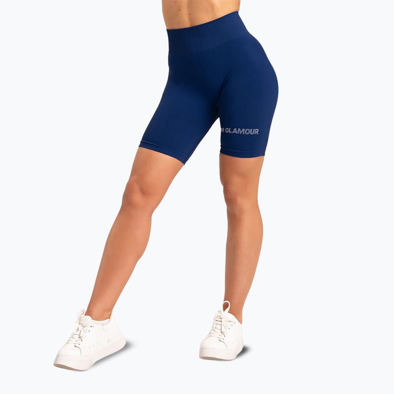 Дамски шорти за тренировка Gym Glamour Bikers push up blue 317 11