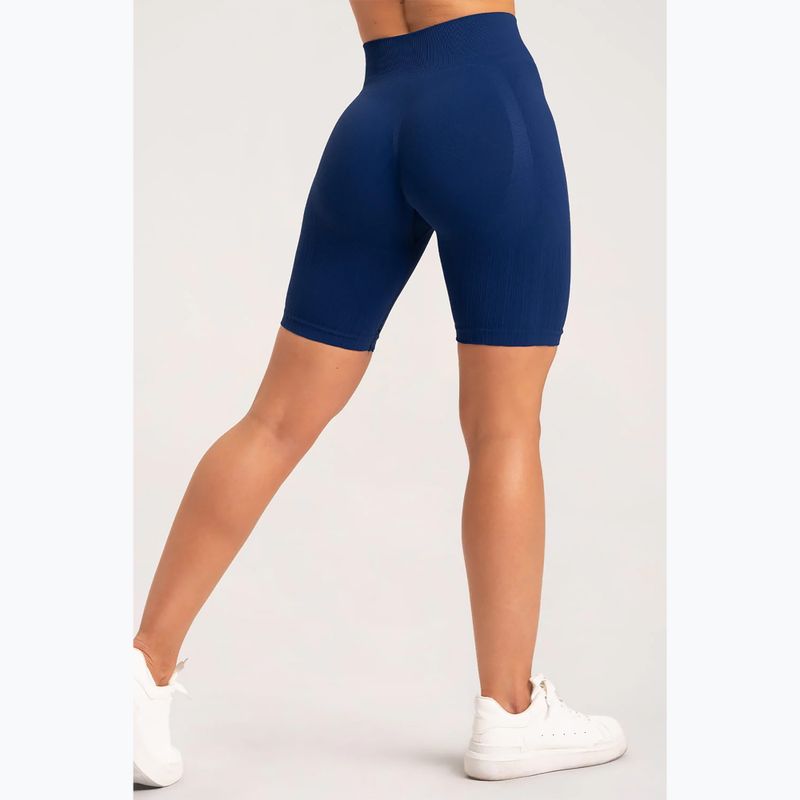 Дамски шорти за тренировка Gym Glamour Bikers push up blue 317 13