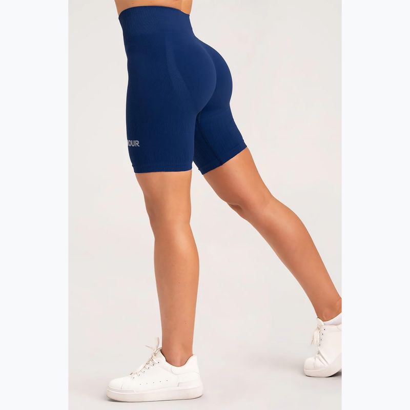 Дамски шорти за тренировка Gym Glamour Bikers push up blue 317 15