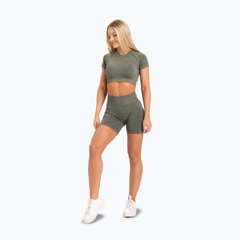 Дамски шорти за тренировка Gym Glamour Seamless каки 2