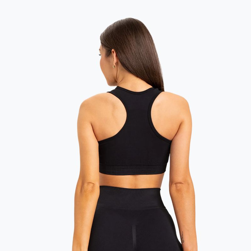 Дамски тренировъчен сутиен Gym Glamour push up черен 319 2