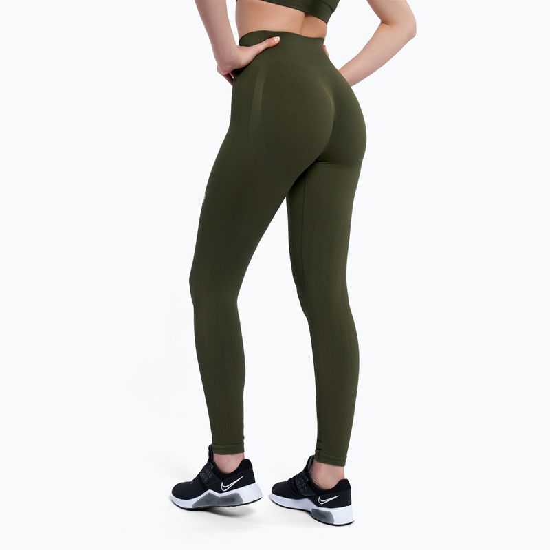 Дамски клинове за тренировка Gym Glamour Push Up Khaki 399 4