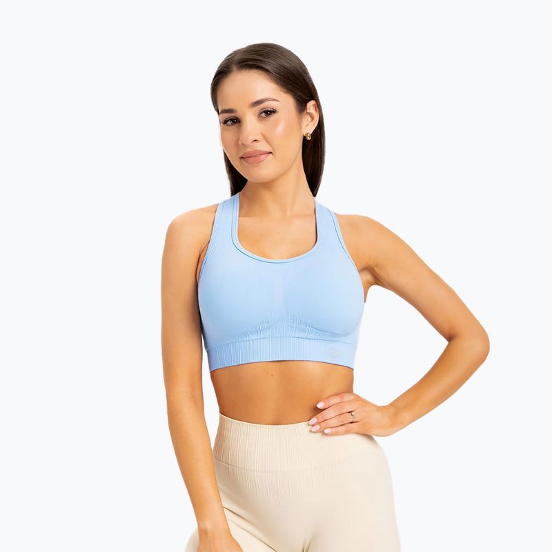 Спортен сутиен Gym Glamour push up син 406