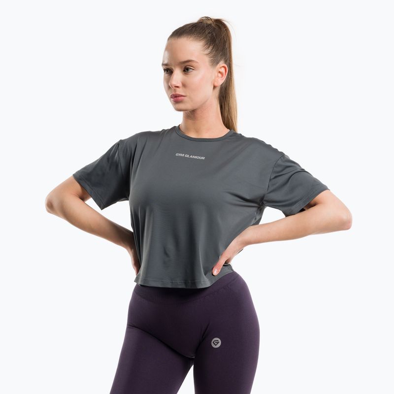 Дамска тренировъчна тениска Gym Glamour Sport Grey 425