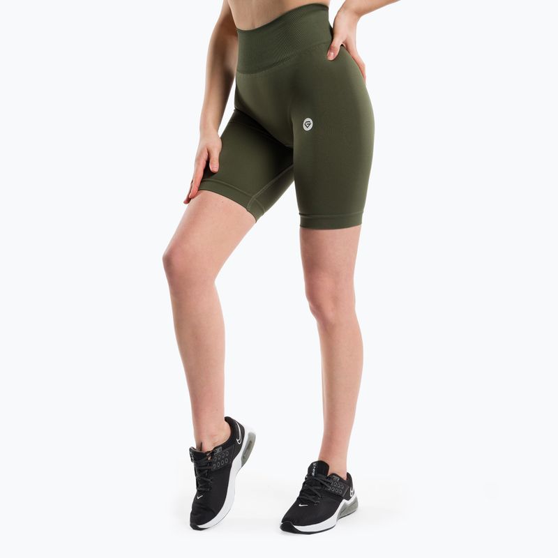 Дамски шорти за тренировка Gym Glamour Flexible Khaki 436