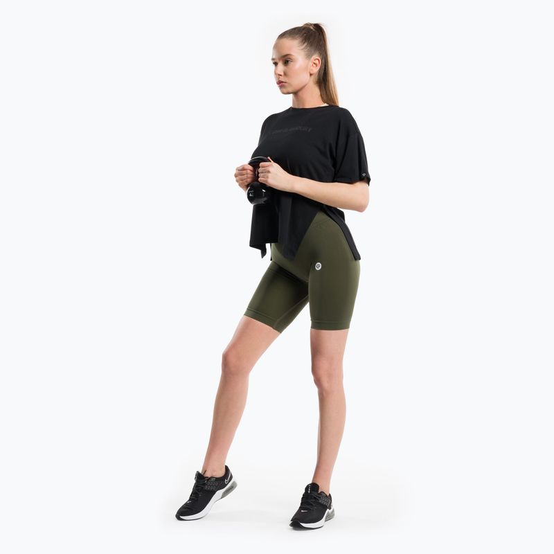 Дамски шорти за тренировка Gym Glamour Flexible Khaki 436 2