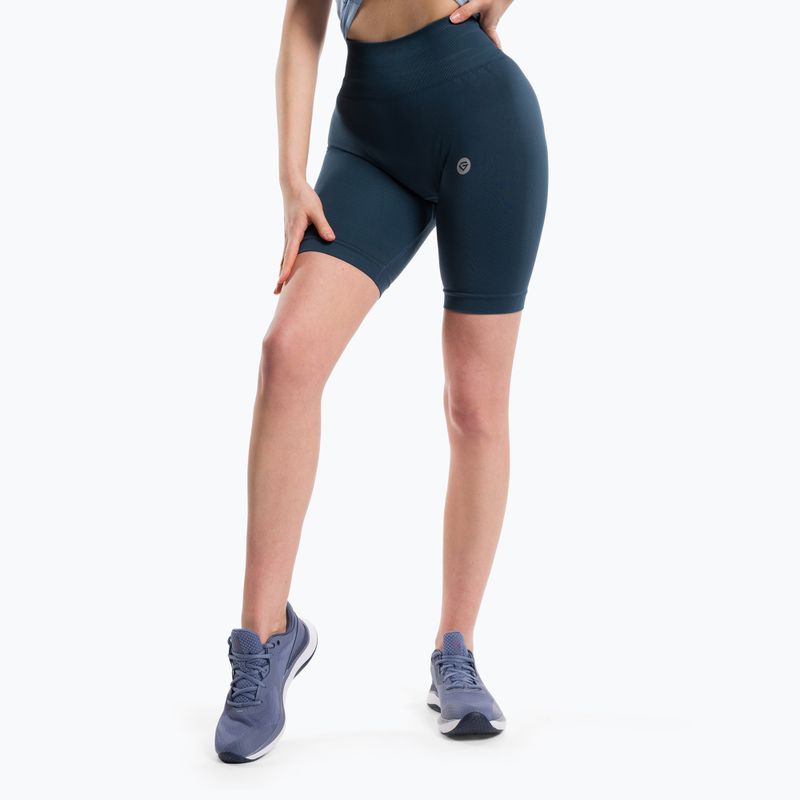 Дамски шорти за тренировка Gym Glamour Flexible Dark Sea 437