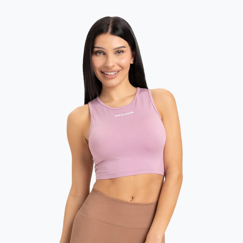 Дамски тренировъчен топ Gym Glamour Tied Pink 442