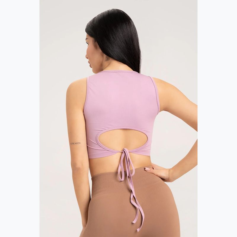 Дамски тренировъчен топ Gym Glamour Tied Pink 442 2
