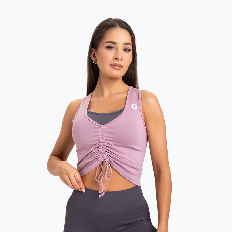 Дамски тренировъчен топ Gym Glamour Drawstring Pink 447 3