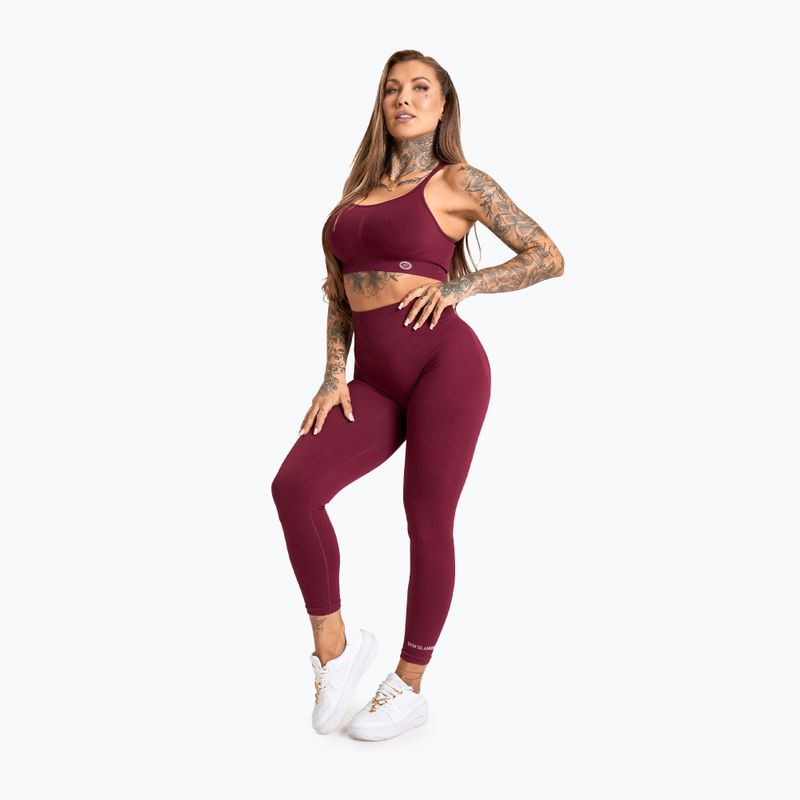 Дамски тренировъчен клин Gym Glamour Push Up 2.0 merlot 2