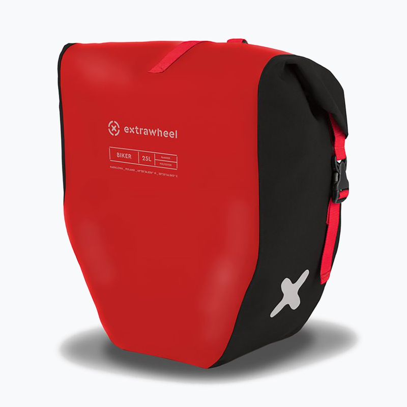 Багажници за велосипед Extrawheel Biker 25L 2 бр. черни/червени E0119 2