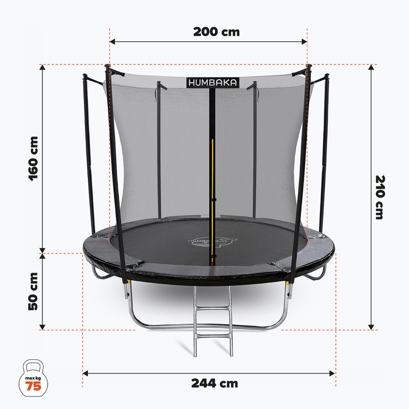 Градински батут HUMBAKA Eco 244 см 2