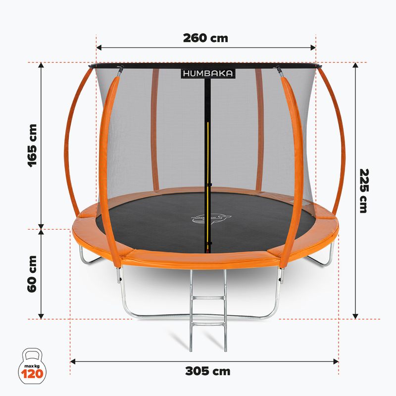 HUMBAKA Super 305 cm оранжев градински батут Super-10' Tramps 17