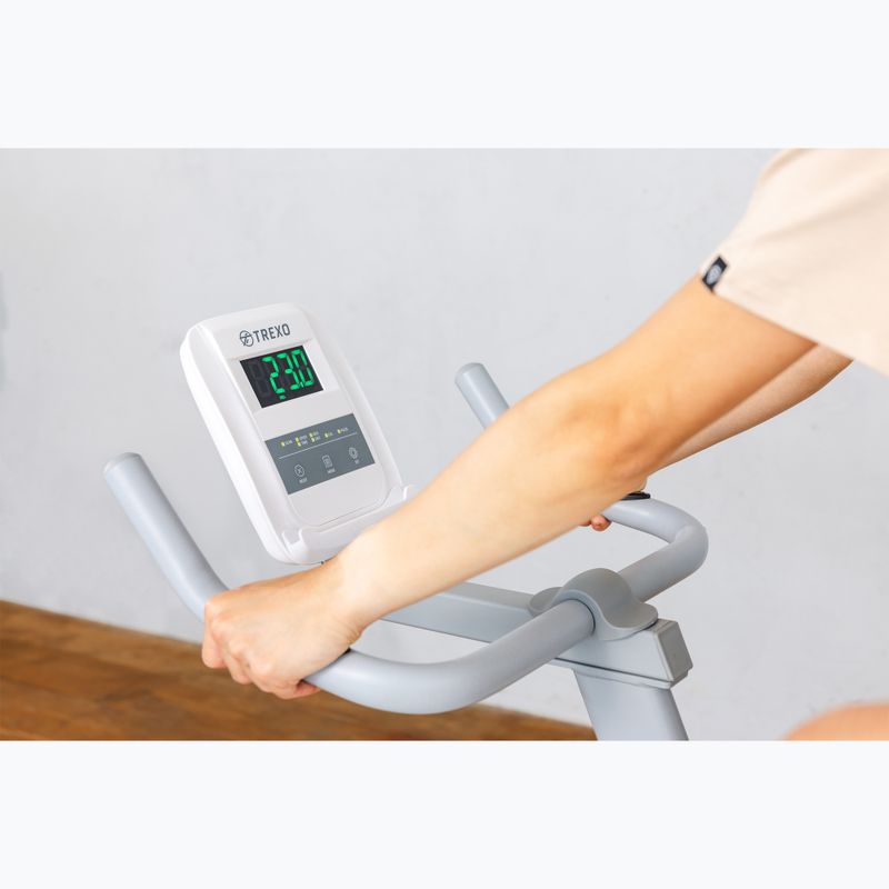 Стационарен велосипед XTREXO EB500 S бял 6